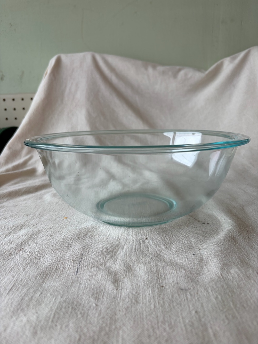 Posh Clear Glass Mixing Bowl - Light Blue Tint